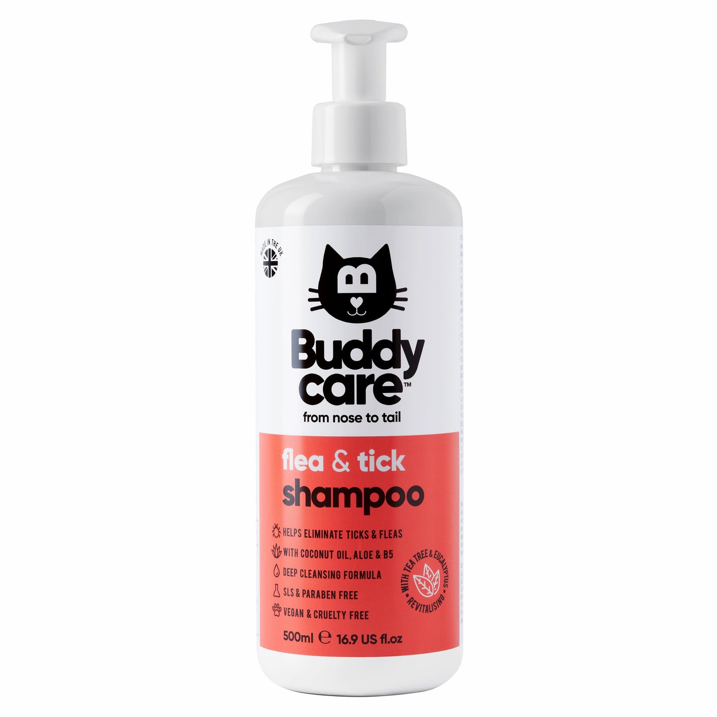 Buddycare Cat Shampoo Flea & Tick 500ml