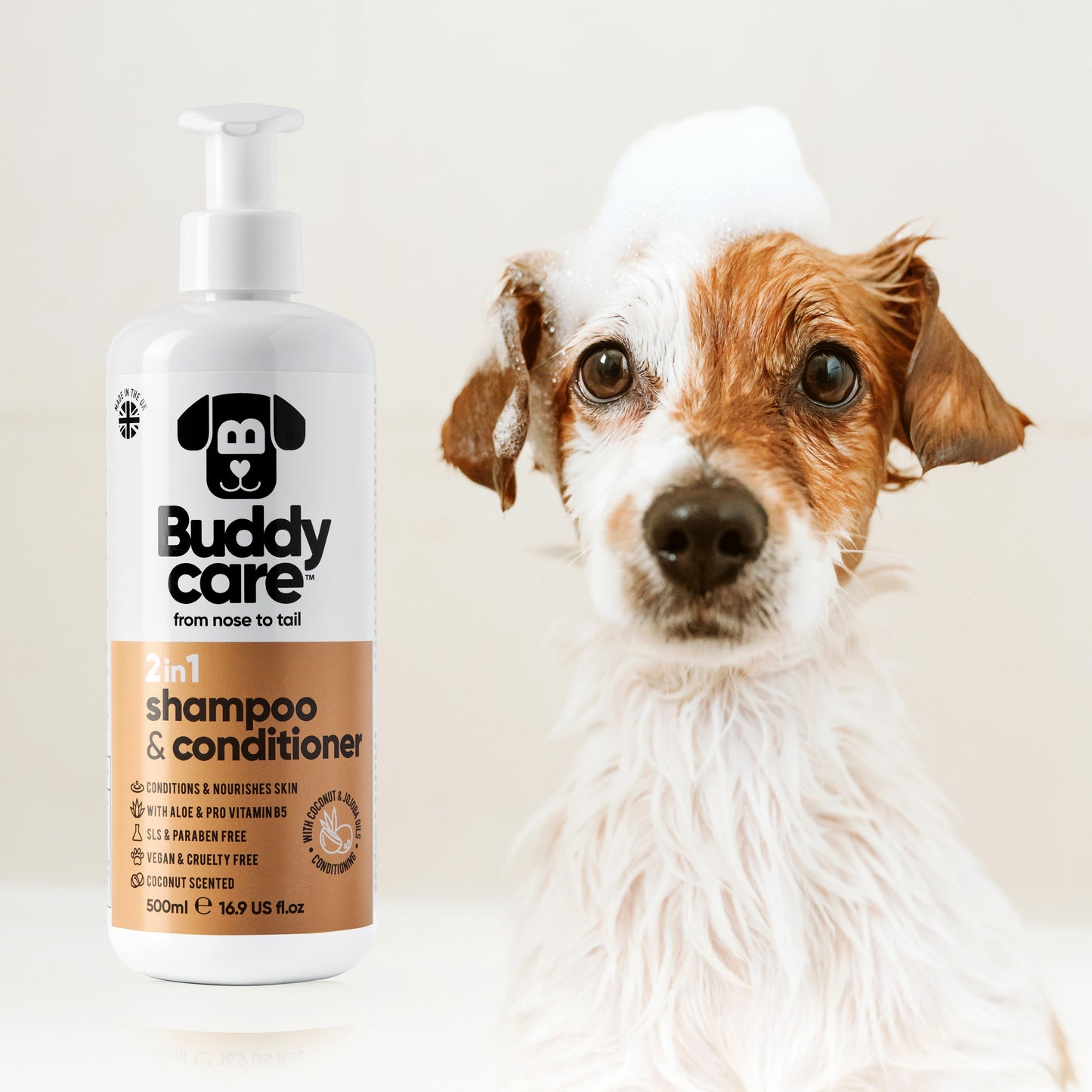 Buddycare 2 in 1 Shampoo & Conditioner Coconut 500ml