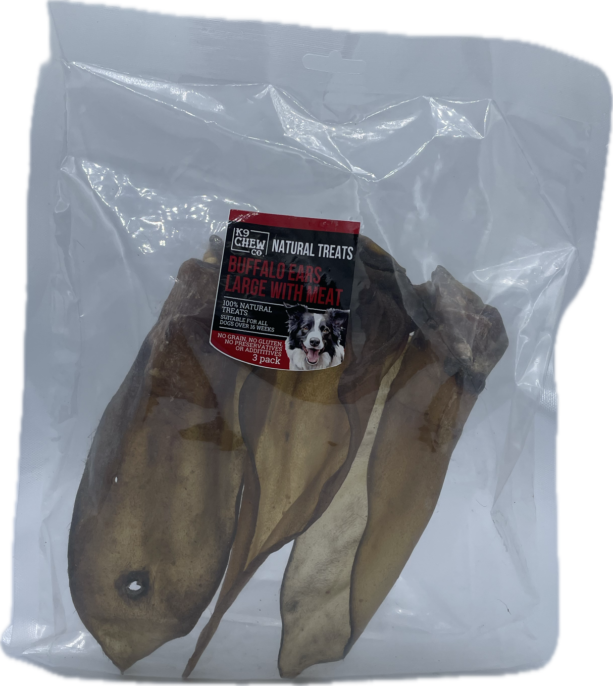 Buffalo Ears Large with meat 3 pack