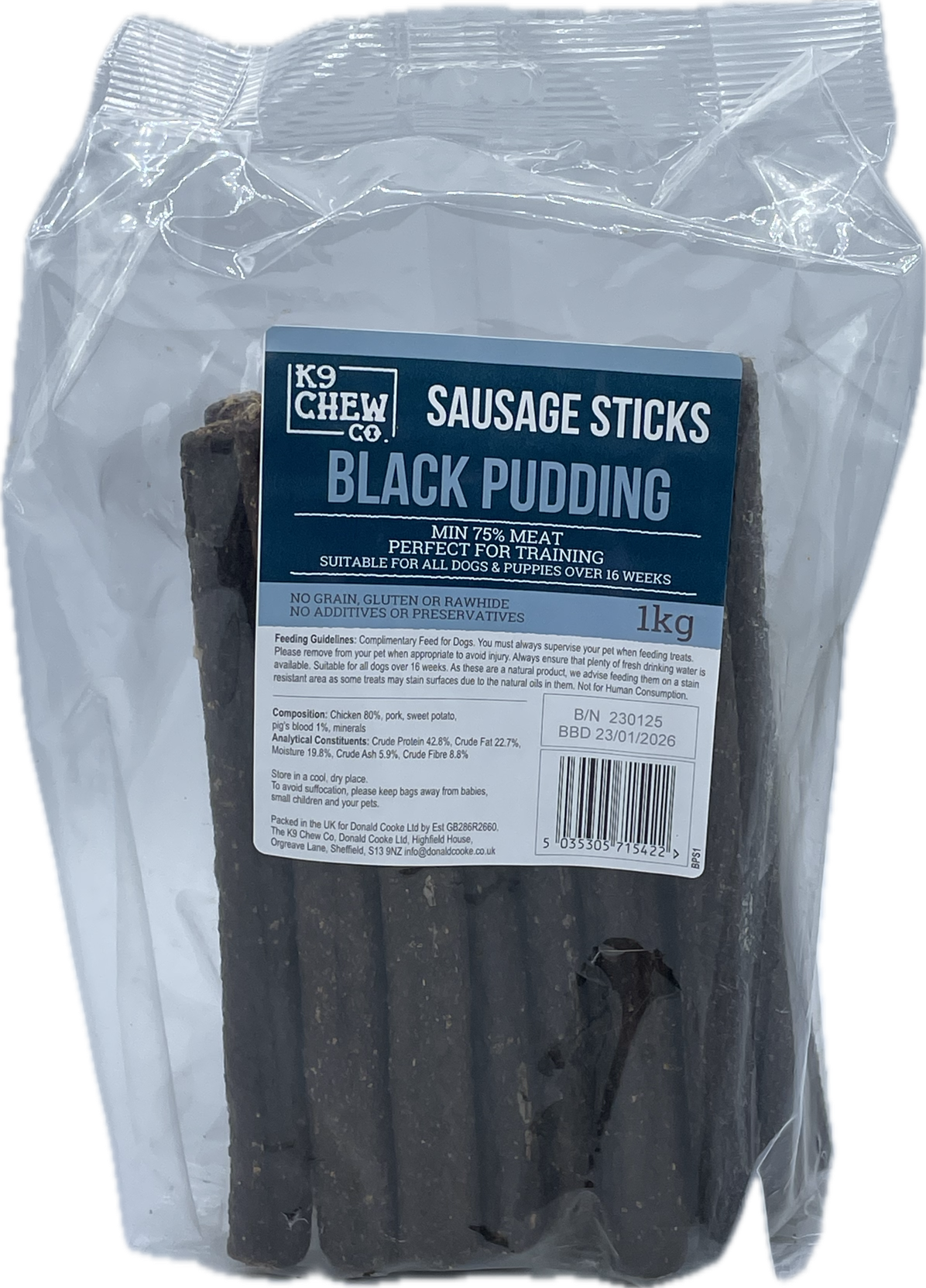 Black Pudding Sausage STICKS 1kg