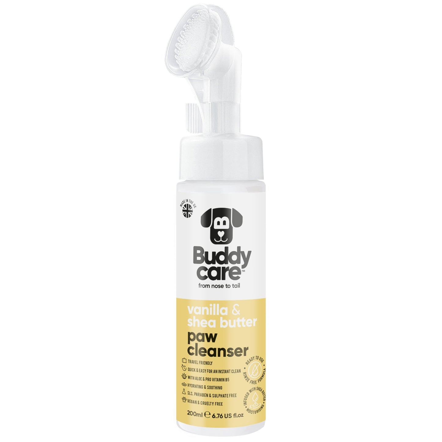 Buddycare Paw Cleanser Vanilla & Shea Butter 200ml