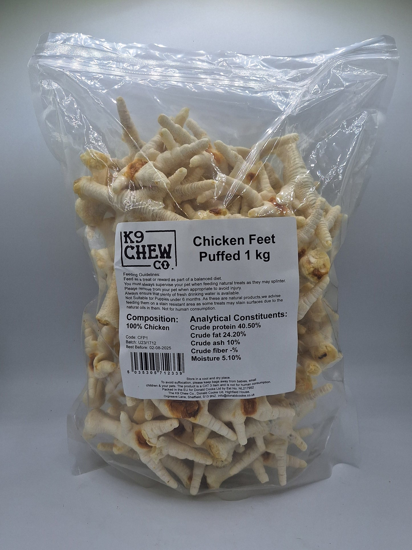 Chicken Feet Puffed 1kg