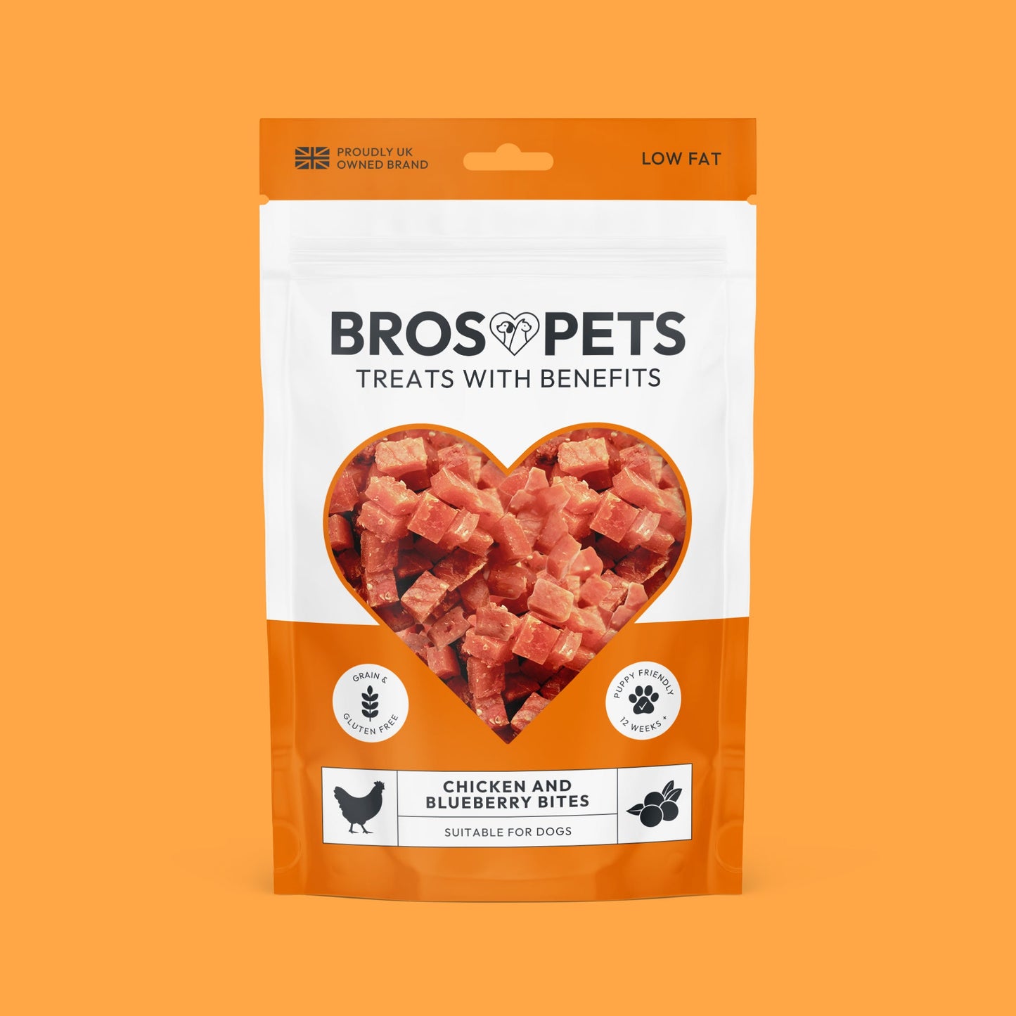Bros Pets Chicken with Blueberry Bites 100g
