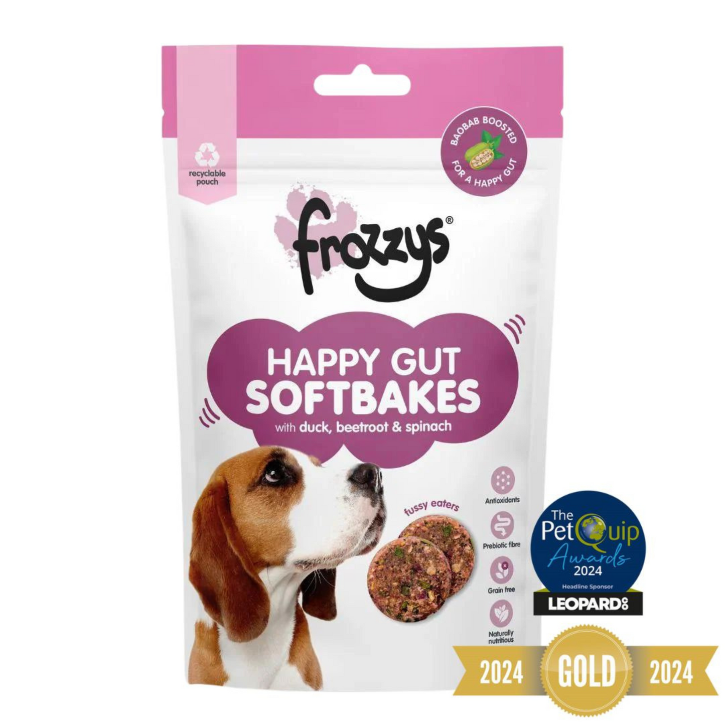 Frozzys Happy Gut Softbakes Duck, Beetroot & Spinach Flavour