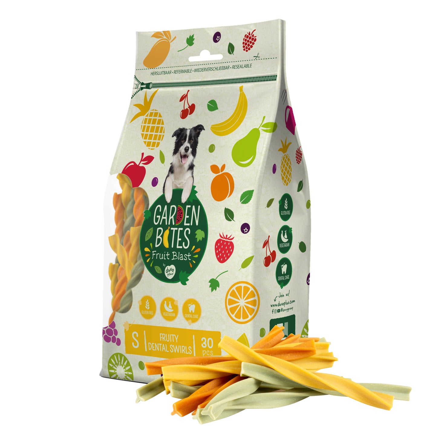 GB Bag Fruity Dental Swirls Small 30 pack