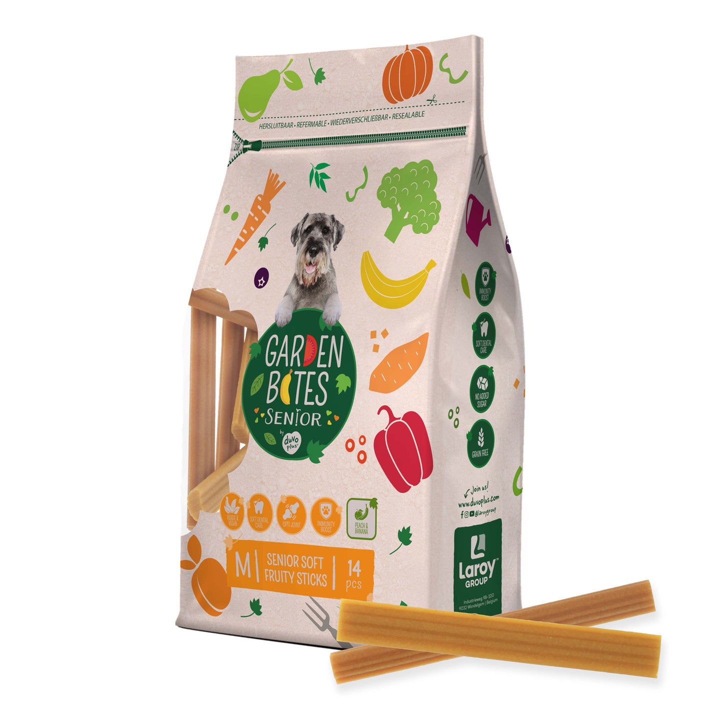 GB Bag Senior Soft Fruity Sticks Medium 14 pack