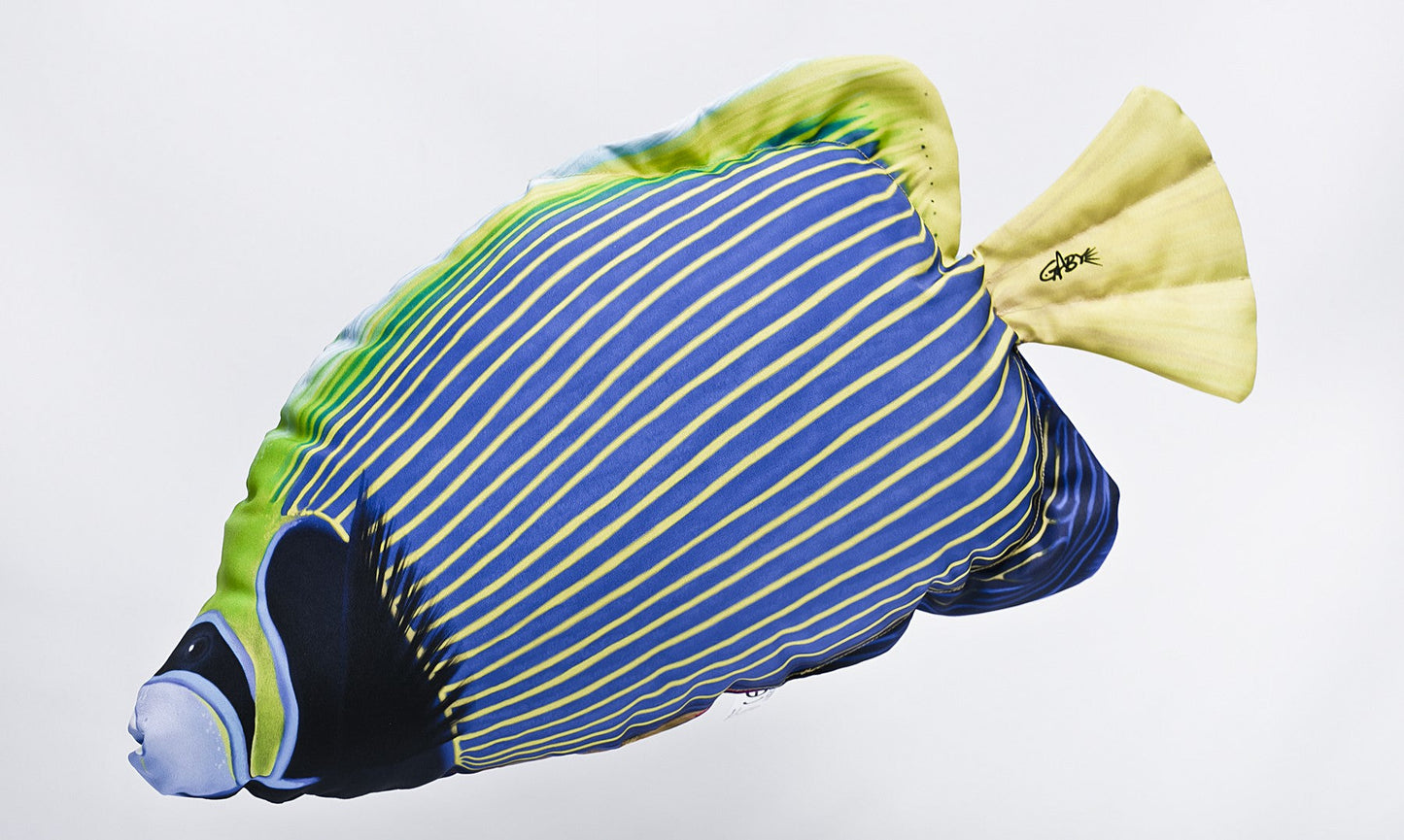 The Emperor Angelfish white - pillow 56cm