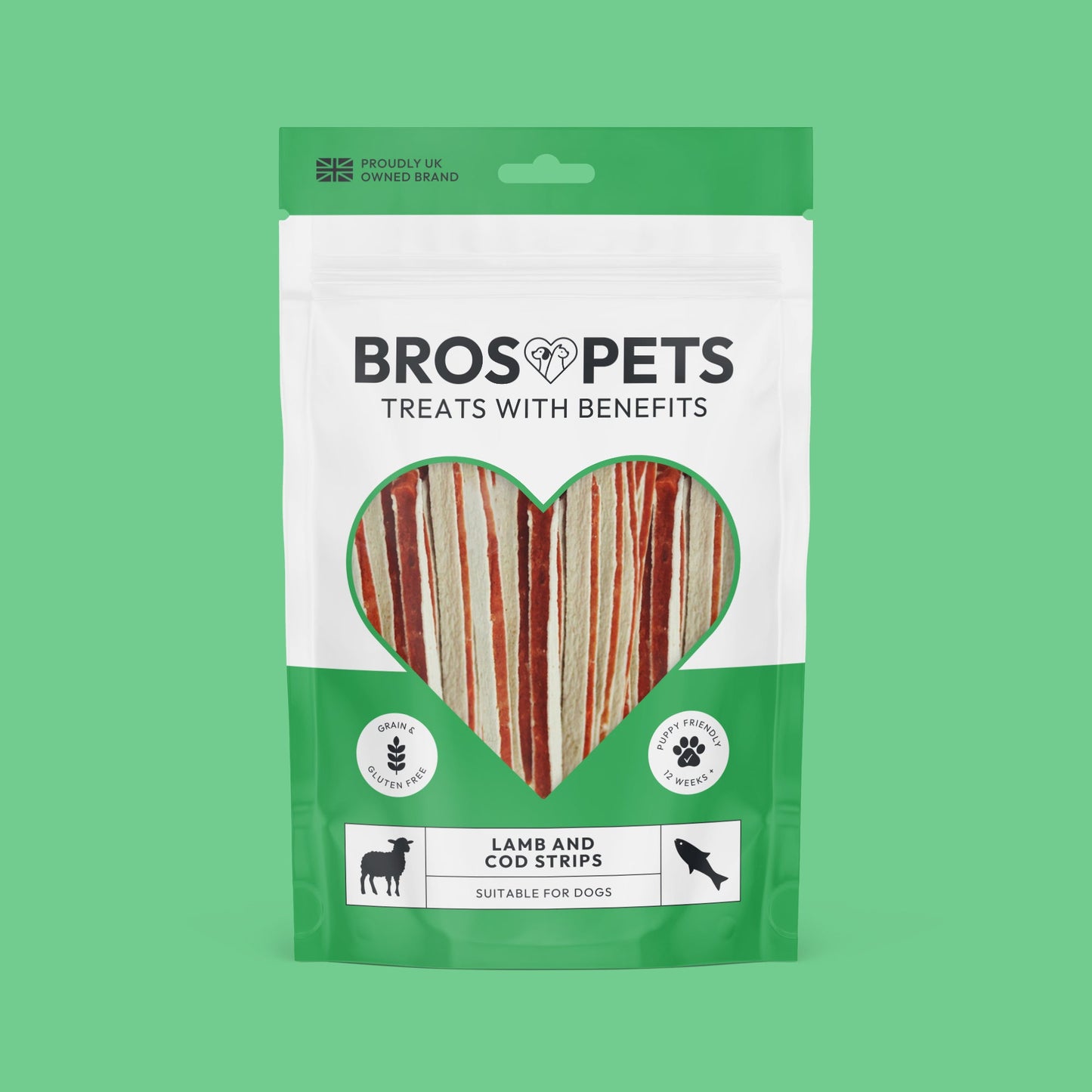 Bros Pets Lamb and Cod Strips 100g