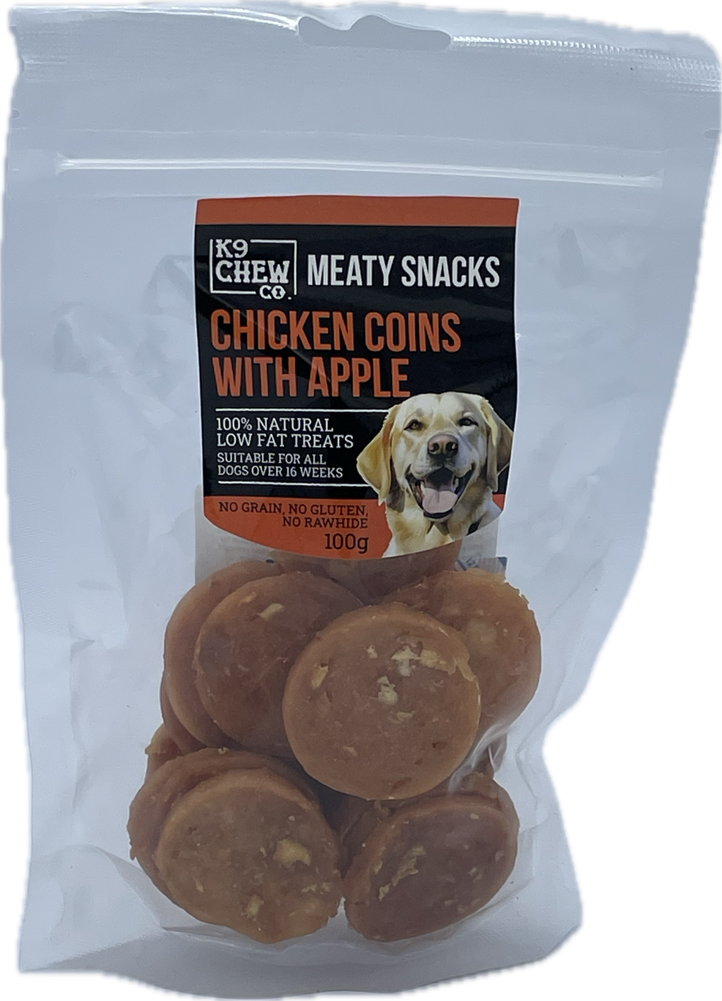 Meaty Snacks Chicken Coins with Apple 100g