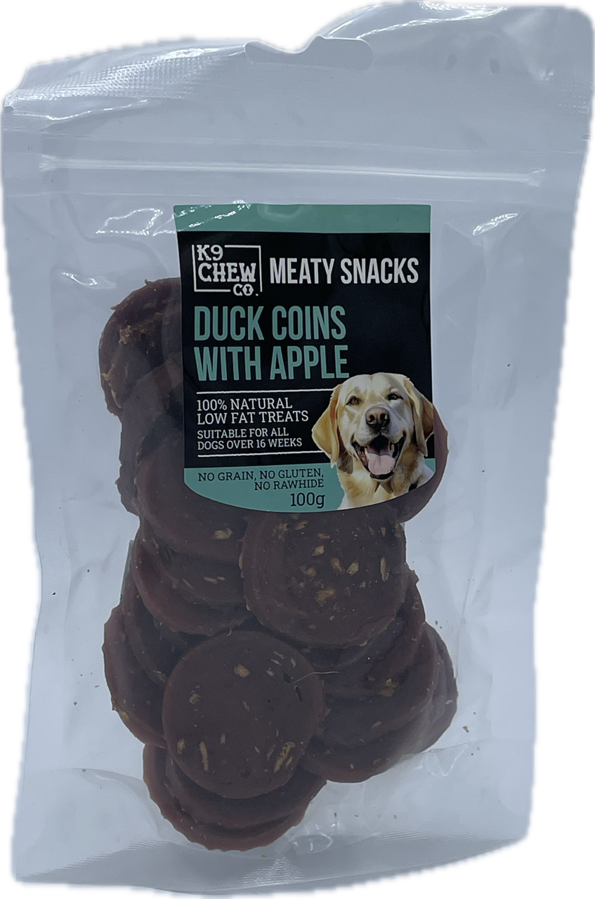 Meaty Snacks Duck Coins with Apple 100g
