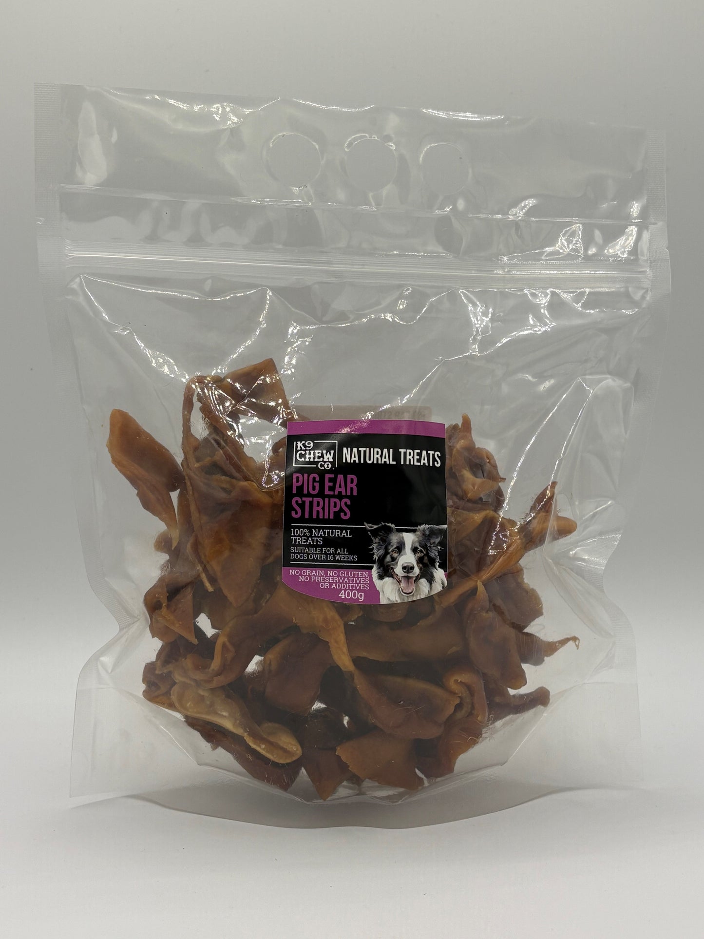 Pigs Ear Strips 400g