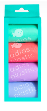 Adios Poo Bags Rainbow Box of 8 Rolls