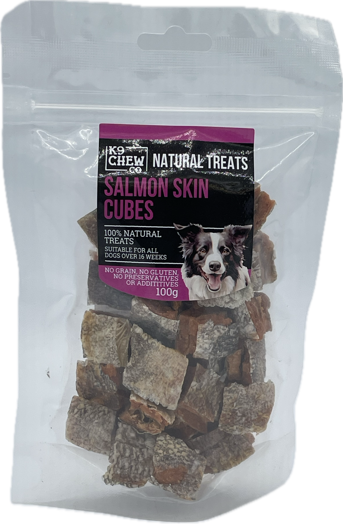 Salmon Skin Cubes 100g