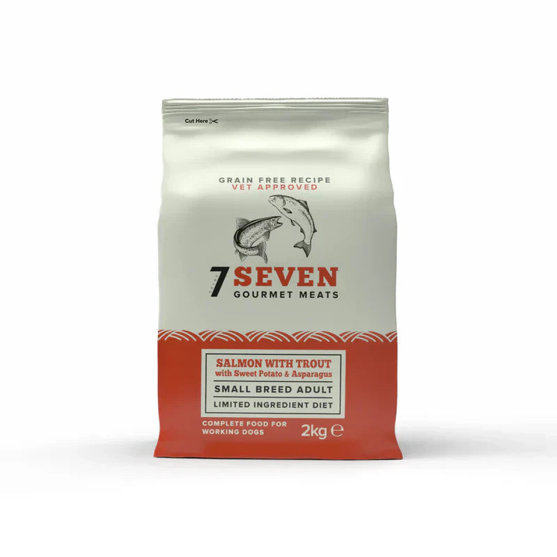 Seven Adult Small Breed Salmon, Trout & Sweet Potato & Asparagus 2KG