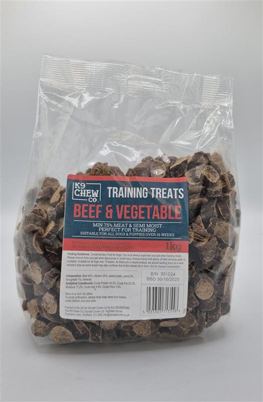 Training Treats Beef & Veg 1kg