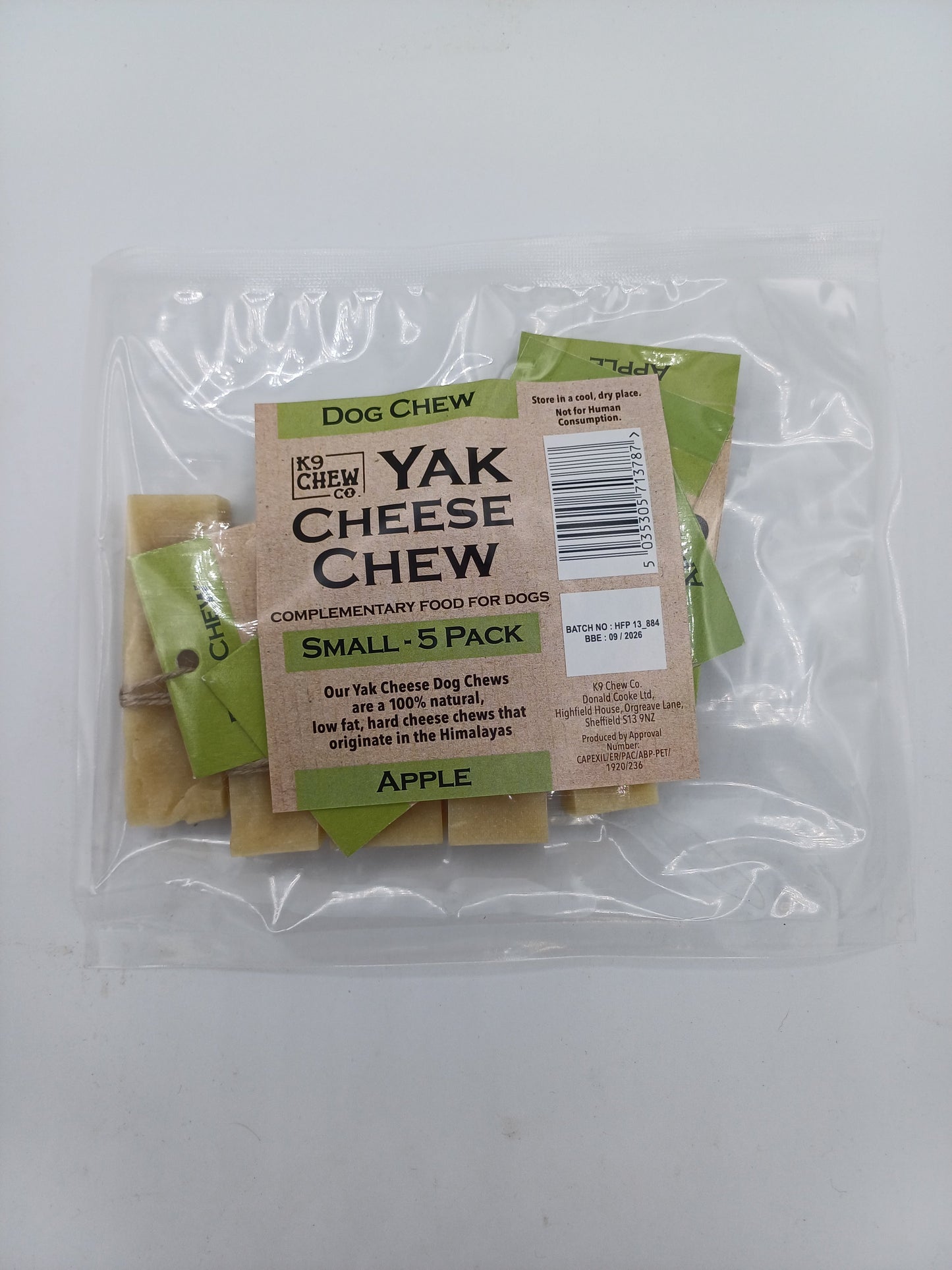 Yak Chew Apple 5 pack Small