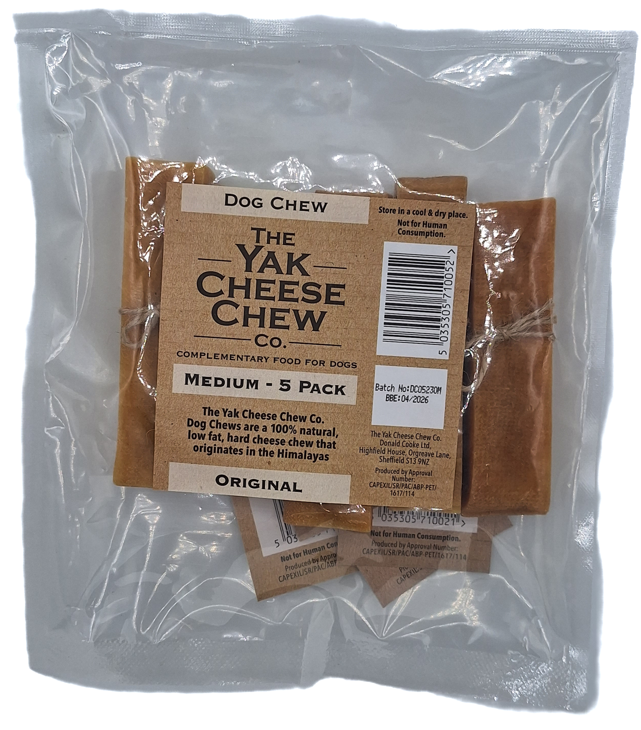 Yak Chew Original 5 pack Medium