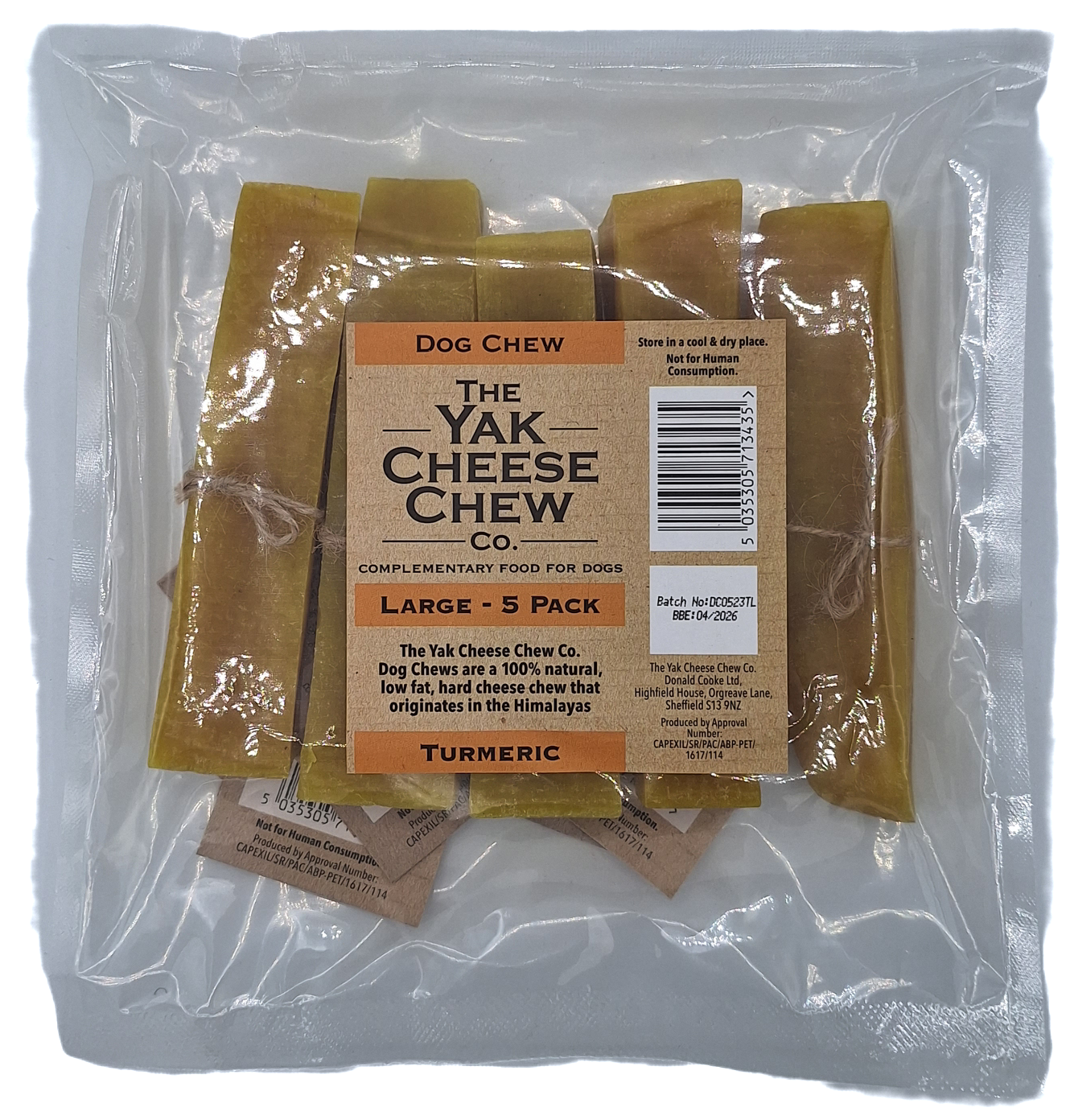 Yak Chew Turmeric 5 Pack Large