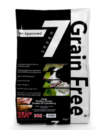 Seven Adult Turkey, Sweet Potato & Cranberry 2KG