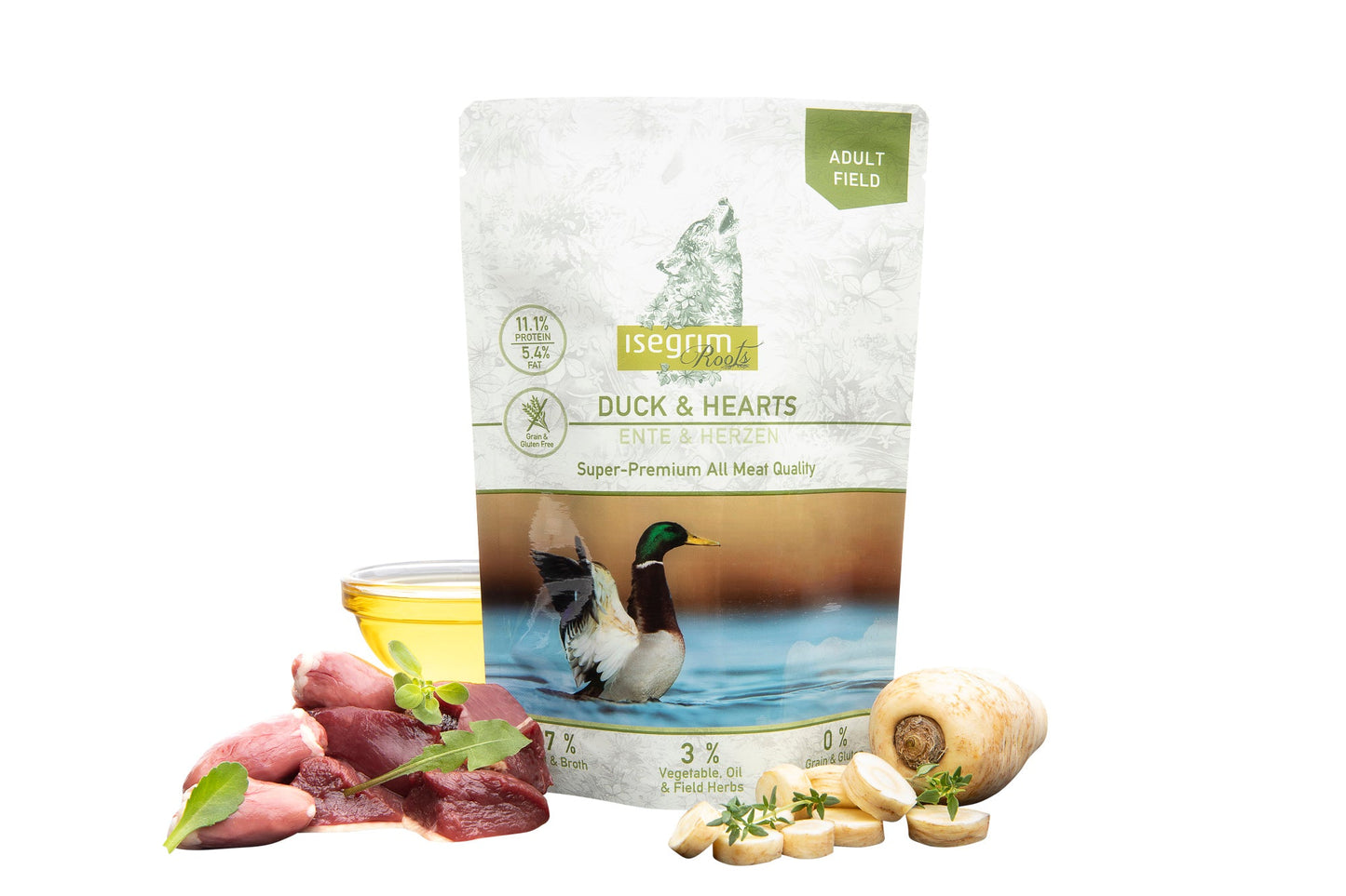 Isegrim Duck & Hearts 410g Pack of 7