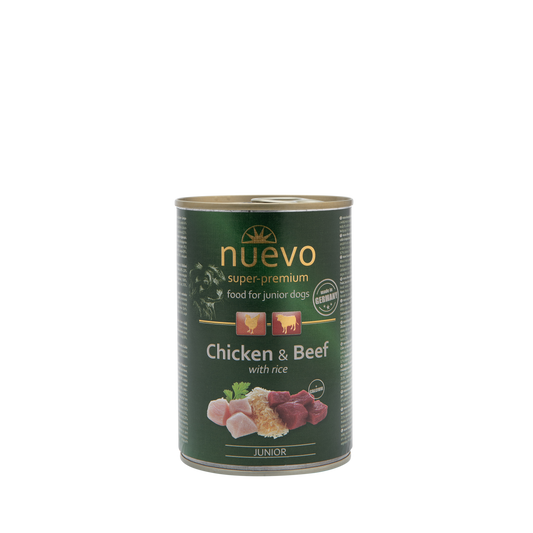 Nuevo Dog Junior Chicken & Beef 400g 6pack