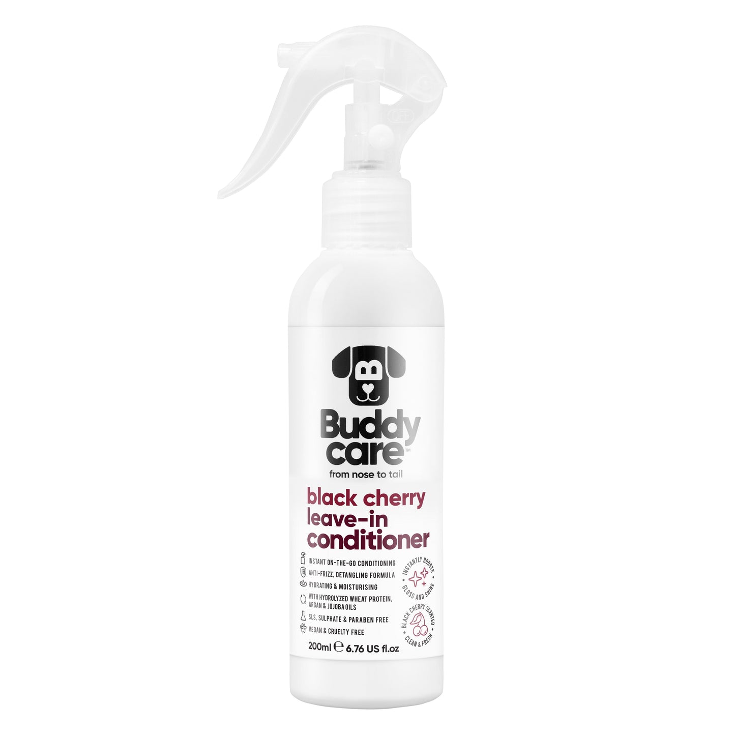 Buddycare Leave-In Conditioner Black Cherry 200ml
