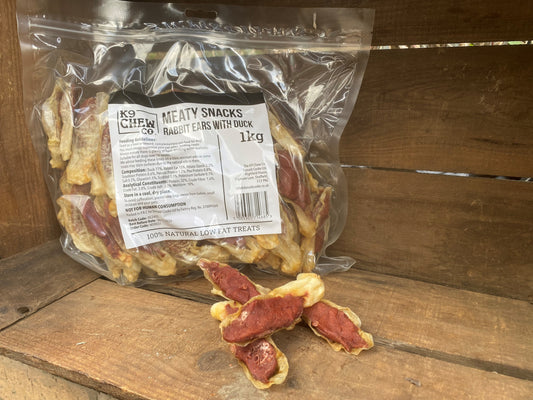 Meaty Snacks Rabbit Ears with Duck 1kg