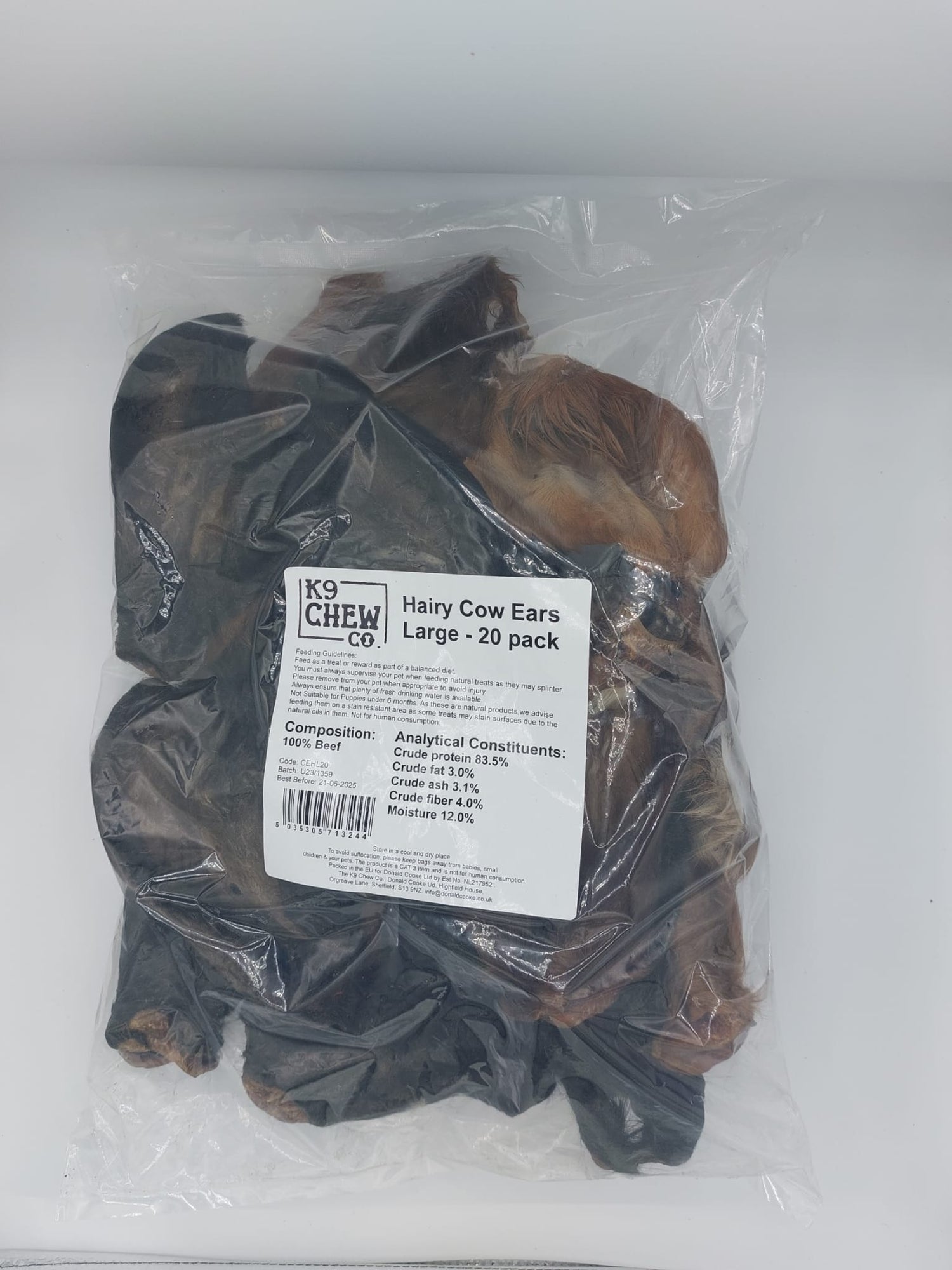 Hairy Cow Ears Large 20 pack