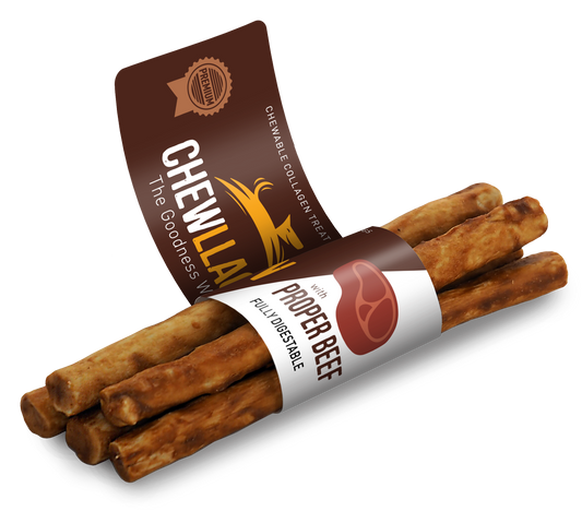 Chewllagen Beef Mini Roll 5" 10mm 5Pk x 40