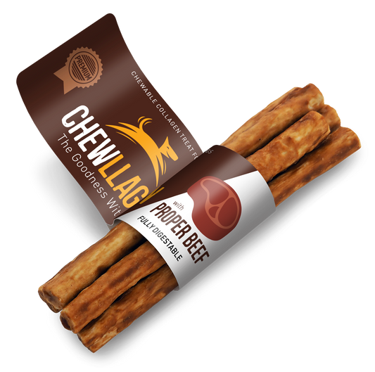 Chewllagen Beef Medium Roll 5" 2Pk x 35