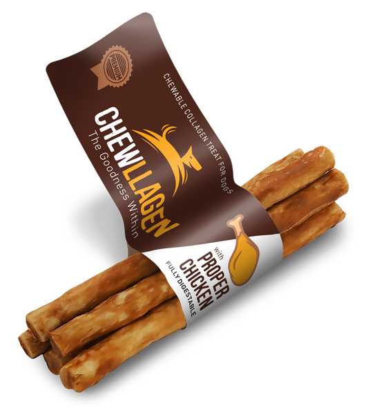 Chewllagen Chicken Mini Roll 5" 10mm 5 Pk x 40