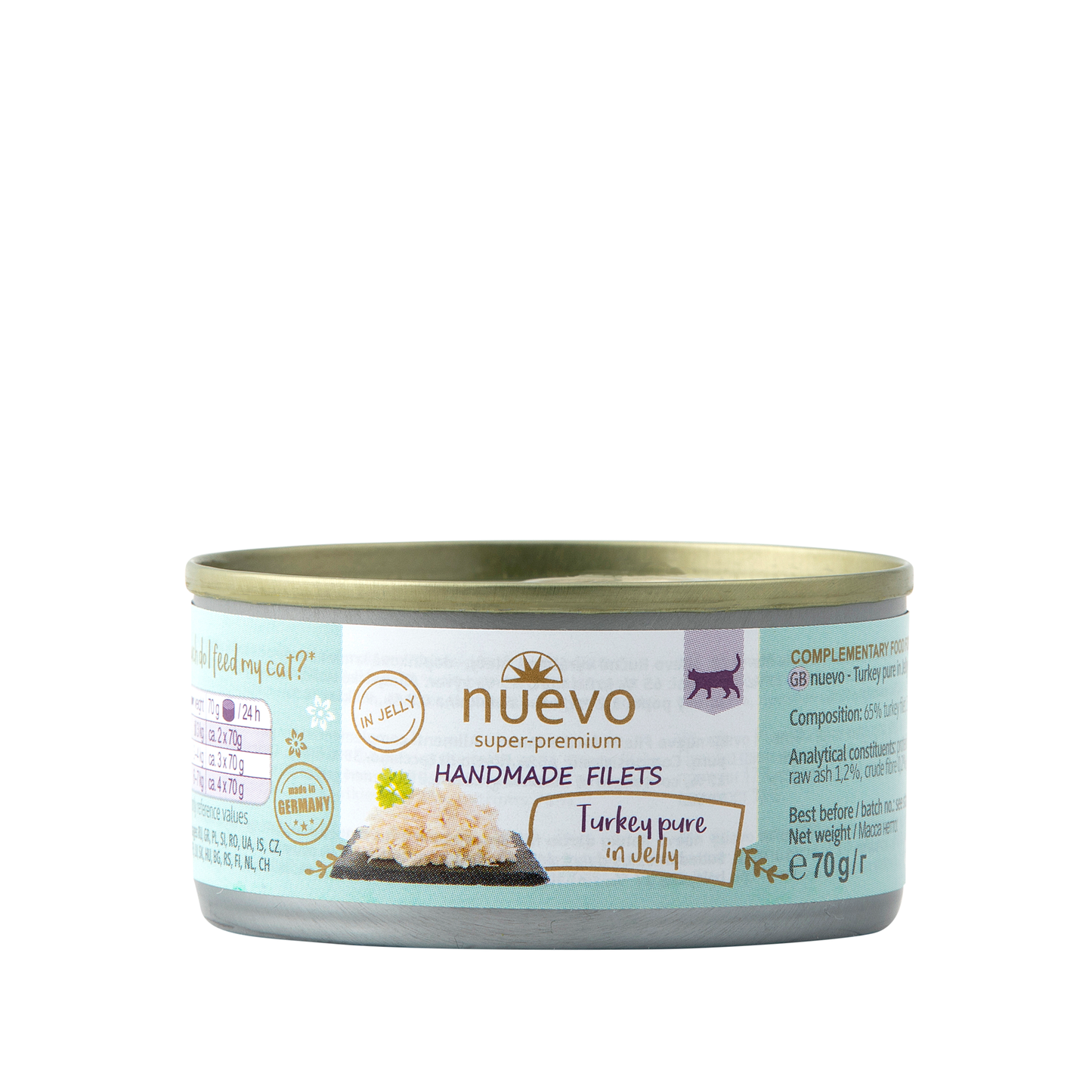 Nuevo Cat Handmade Turkey Filet in JELLY 70g 12pack