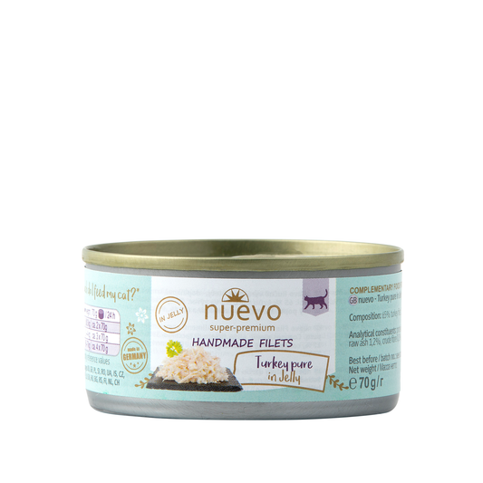 Nuevo Cat Handmade Turkey Filet in JELLY 70g 12pack