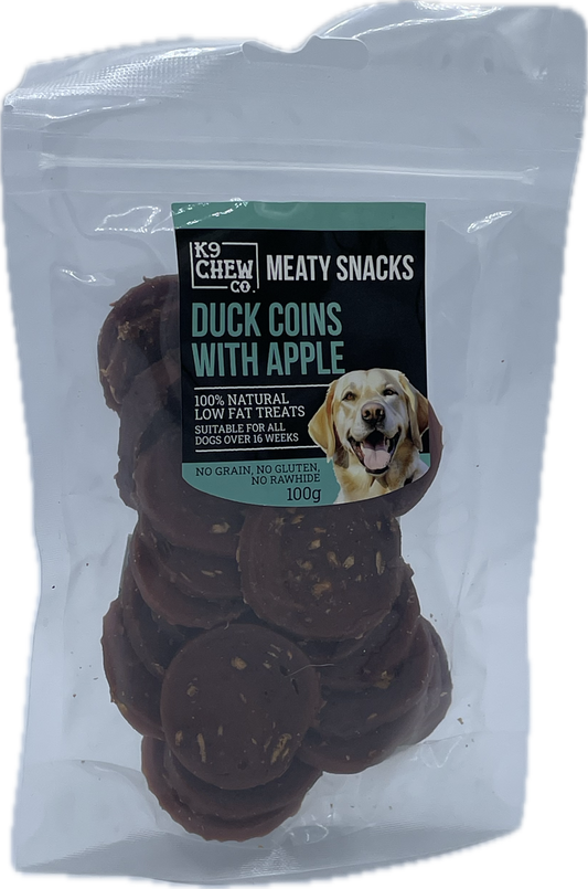 Meaty Snacks Duck Coins with Apple 100g