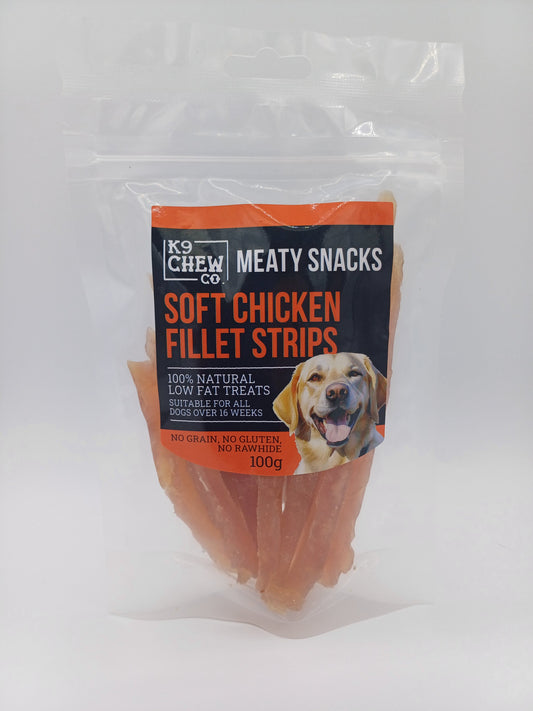 Meaty Snacks Soft Chicken Fillet Strips 100g