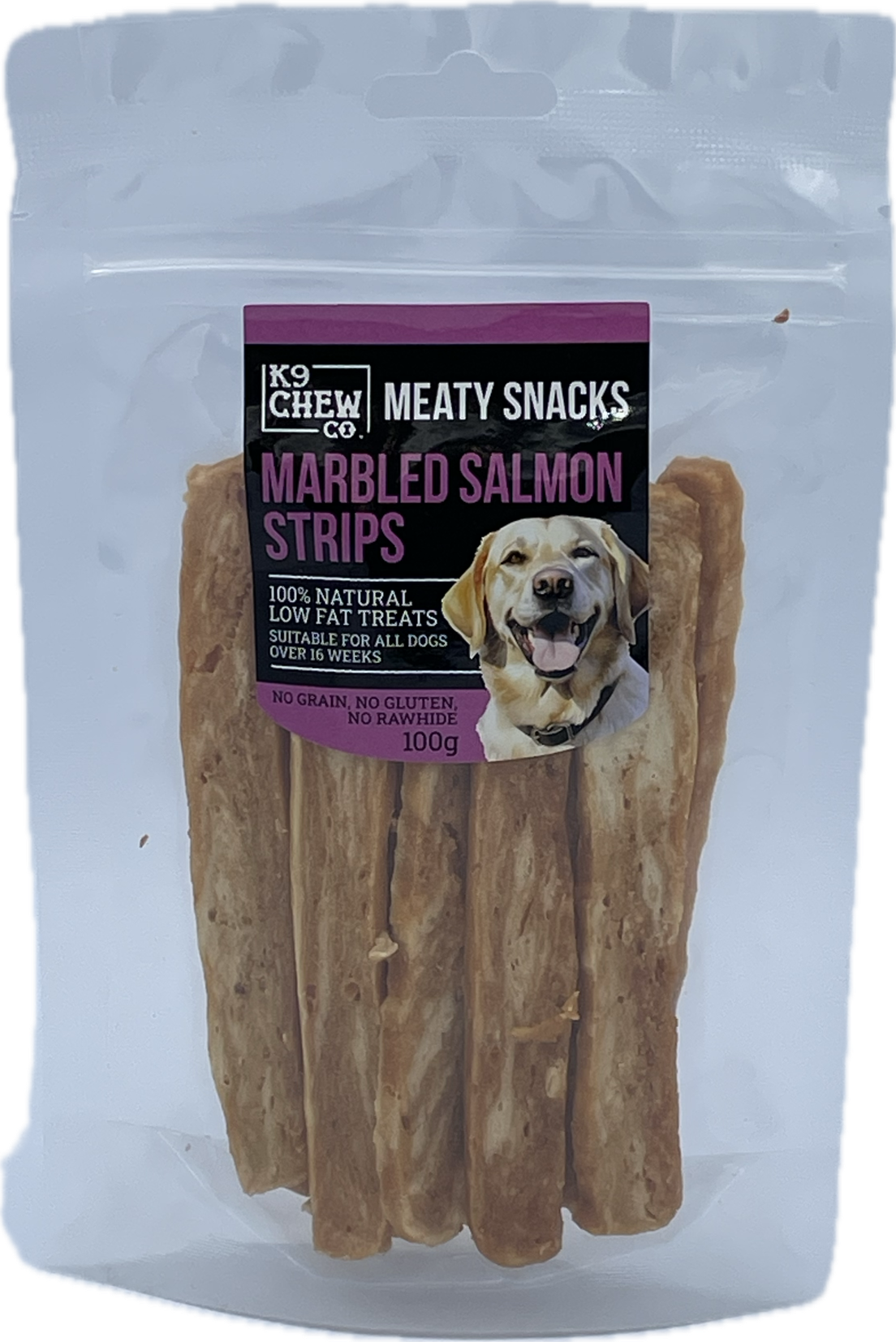 Meaty Snacks Marbled Salmon Strips 100g