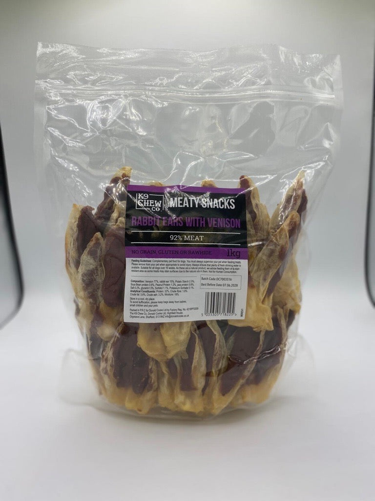 Meaty Snacks Rabbit Ears with Venison 1kg
