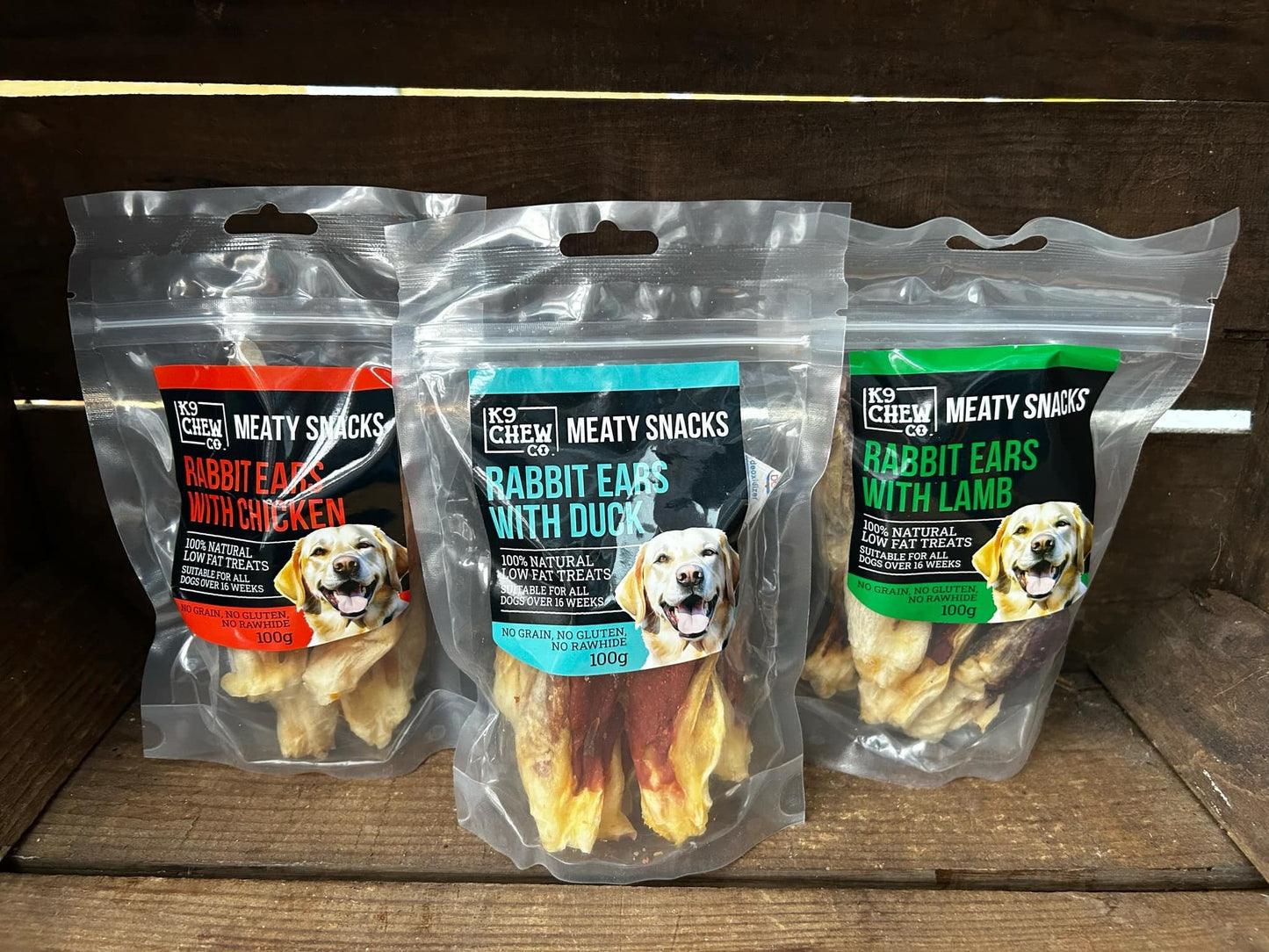 Meaty Snacks Rabbit Ears with Meat 100g