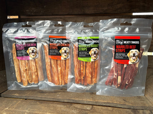Meaty Snacks Marbled Strips 100g