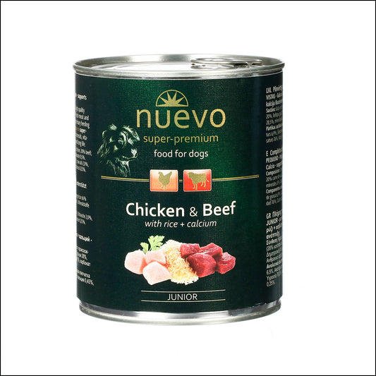 Nuevo Dog Junior Chicken & Beef 800g 6pack