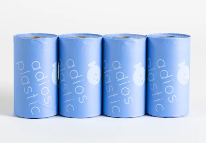 Adios Poo Bags Loose Roll Cornflower Blue (Box of 28 rolls)