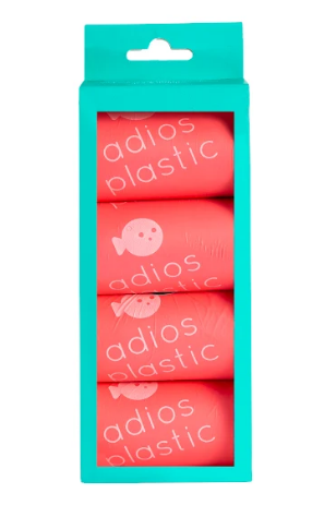 Adios Poo Bags Hot Pink Box of 8 Rolls
