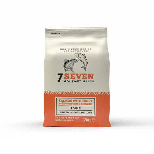 Seven Adult Salmon, Trout & Sweet Potato 2KG