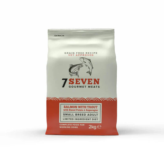 Seven Adult Small Breed Salmon, Trout & Sweet Potato & Asparagus 2KG