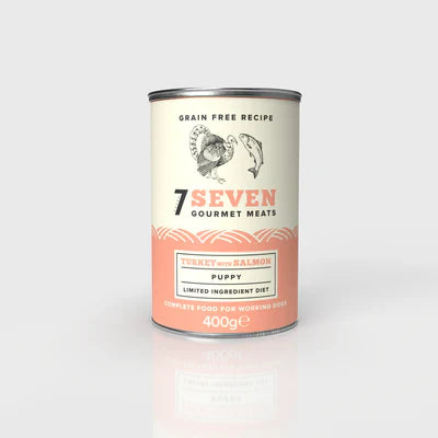Seven Puppy Turkey & Salmon Can 400G X 6