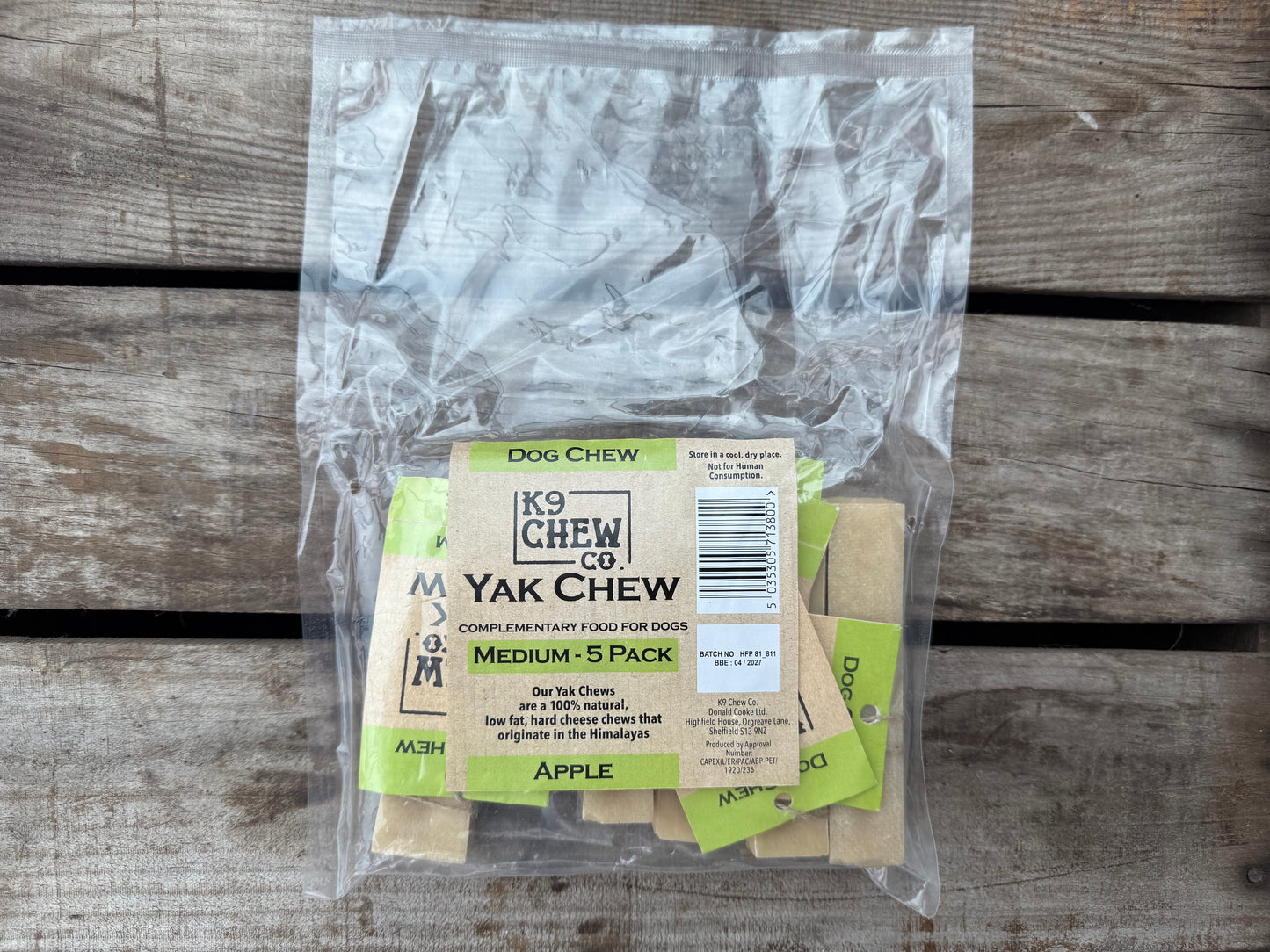 Yak Chew Apple 5 pack