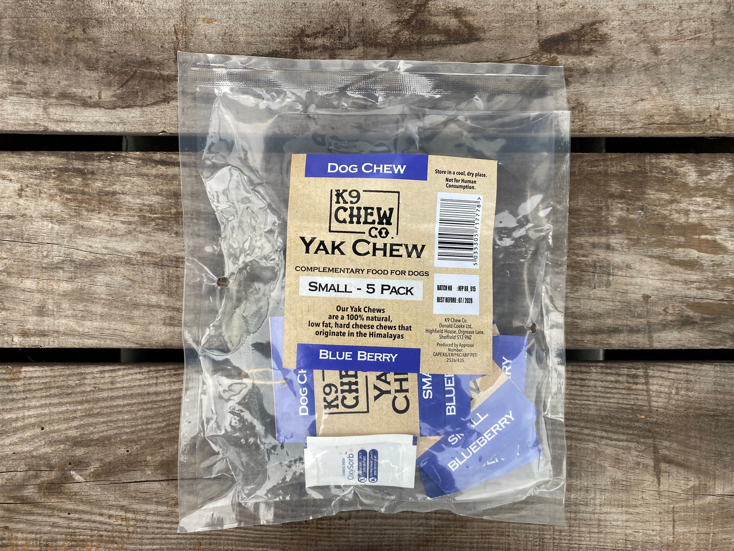 Yak Chew Blueberry 5 pack