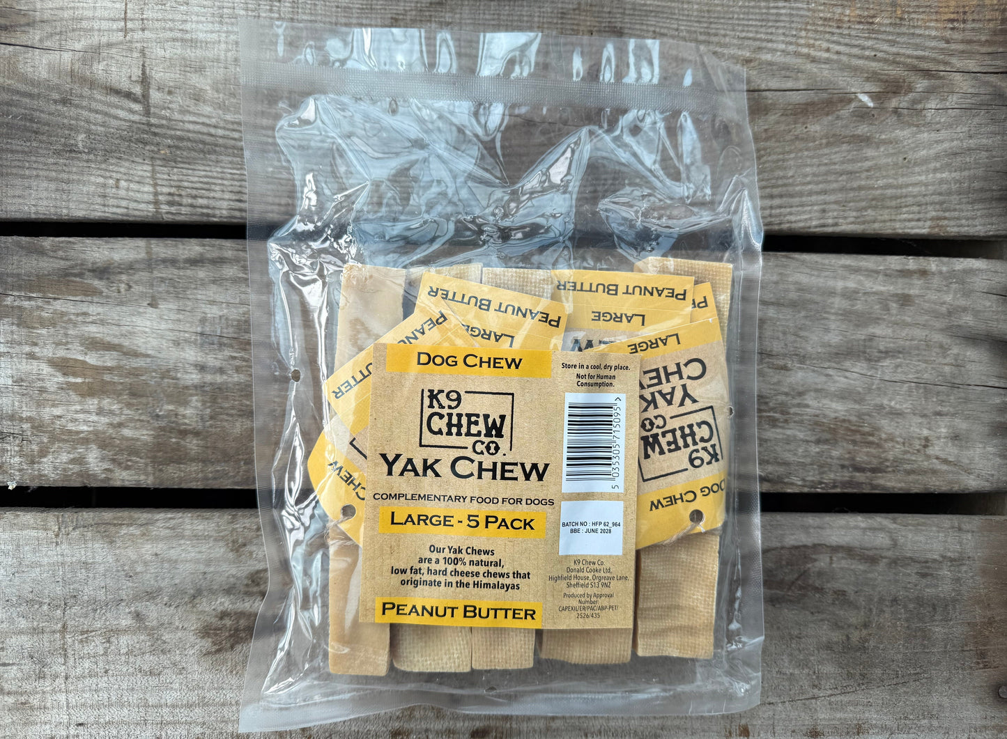 Yak Chew Peanut Butter 5 pack