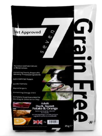 Seven Adult Duck, Sweet Potato & Orange 2KG