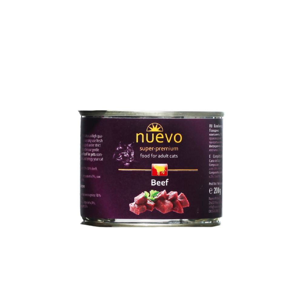 Nuevo Cat Adult Beef 200g 6pack